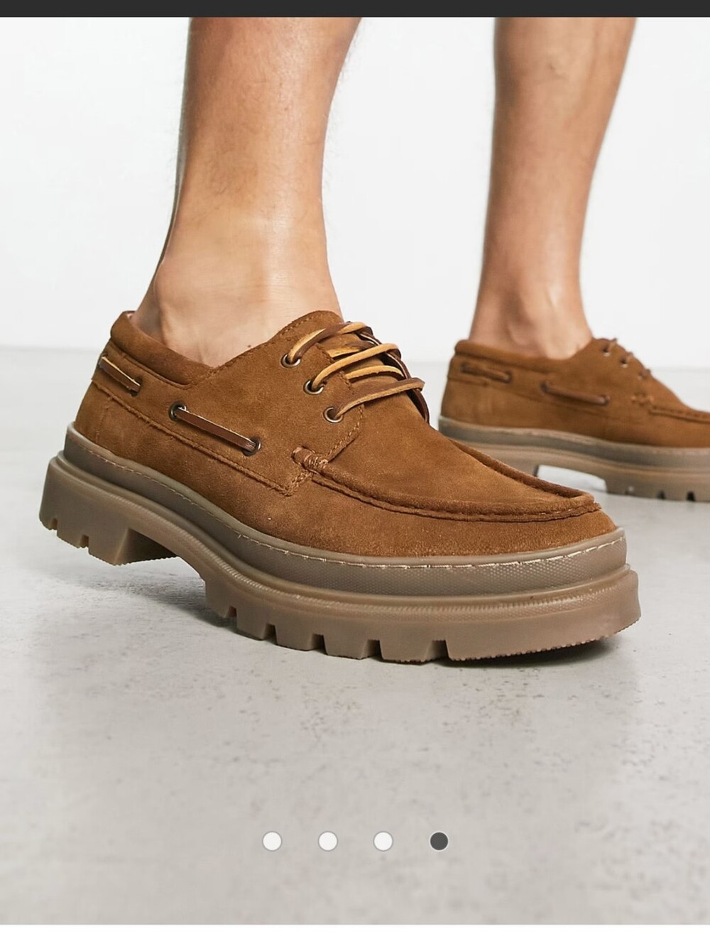 EUC Lugged Boat Shoe Camp Moccasin Snuff Brown Suede Men's US 11 UK 10 EU 44.5